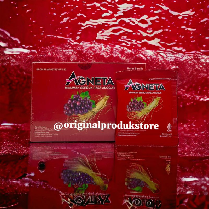 Agneta Red wine Original solusi Kesehatan Tubuh 1Box isi 20Sachet