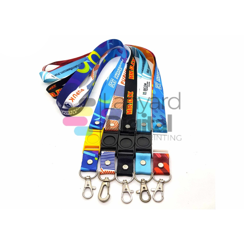 

Tali lanyard custom desain printing sublim 2cm 1 muka / tali idcard print 2cm / pita printing full color nametag id