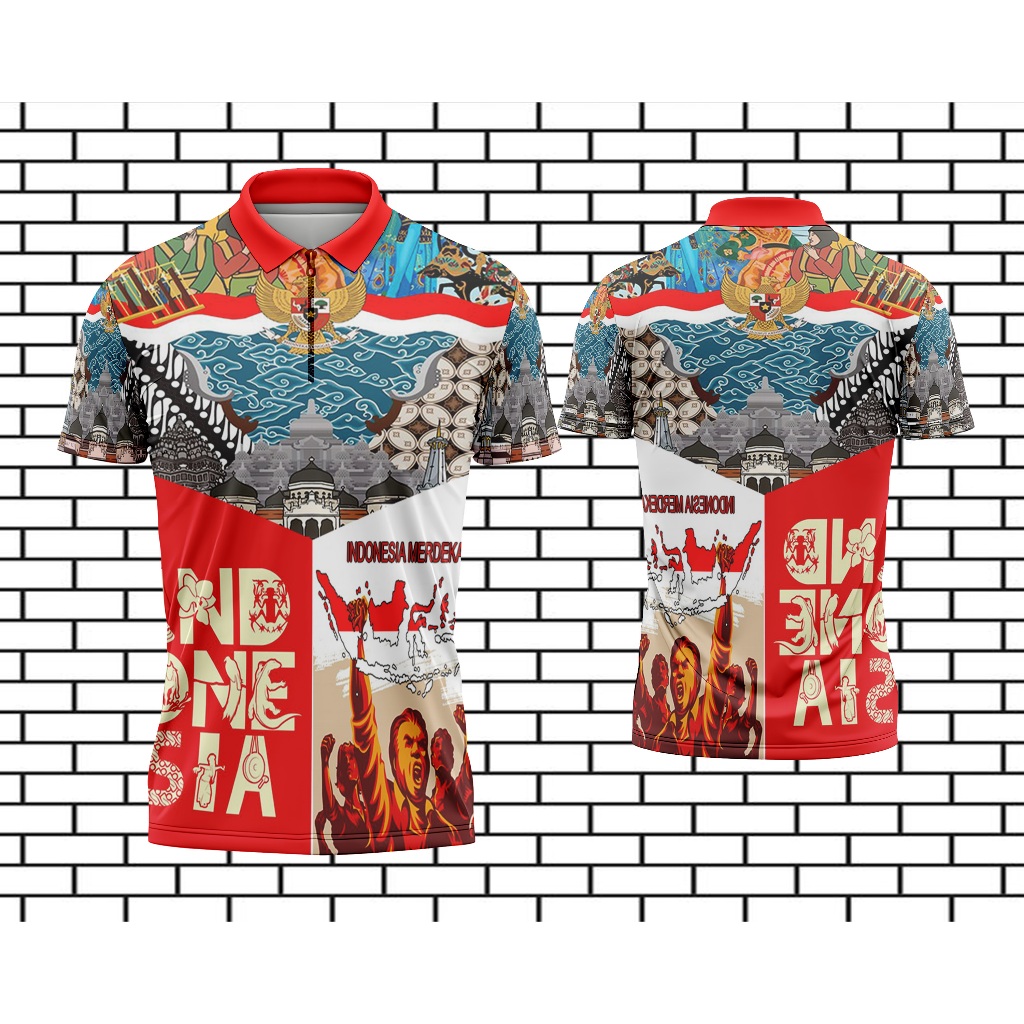 kaos hut ri ke 81 / Baju Kaos T-shirt 17 Agustus HUT RI KE-81 / kaos merah putih Fullprint art 02