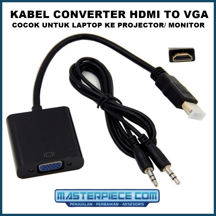 CONVERTER HDMI TO VGA ADAPTER / CONVERTER HDMI TO VGA / KONEKTOR HDMI TO VGA / KABEL HDMI TO VGA