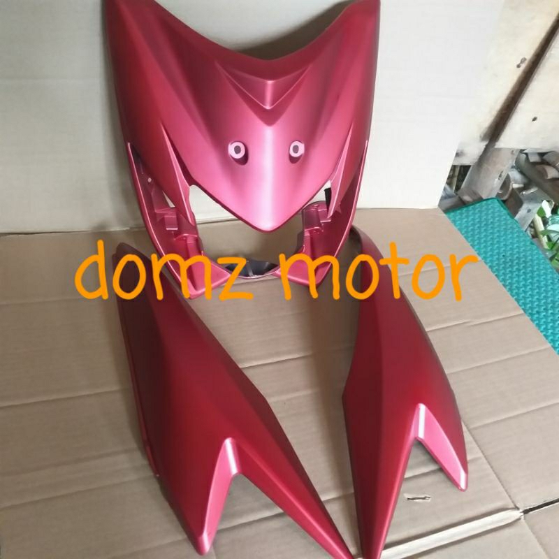 cover paketan body belakang plus tameng depan honda blade 110 old warna merah pcx doff