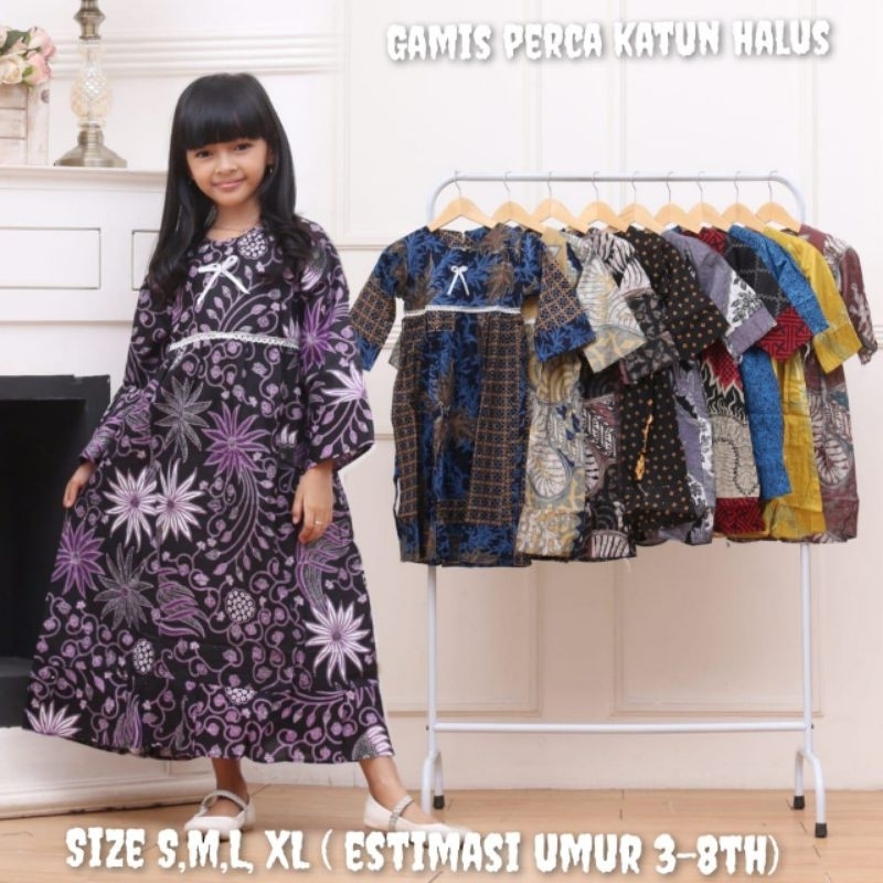 grosir gamis batik anak perempuan khusus kodian