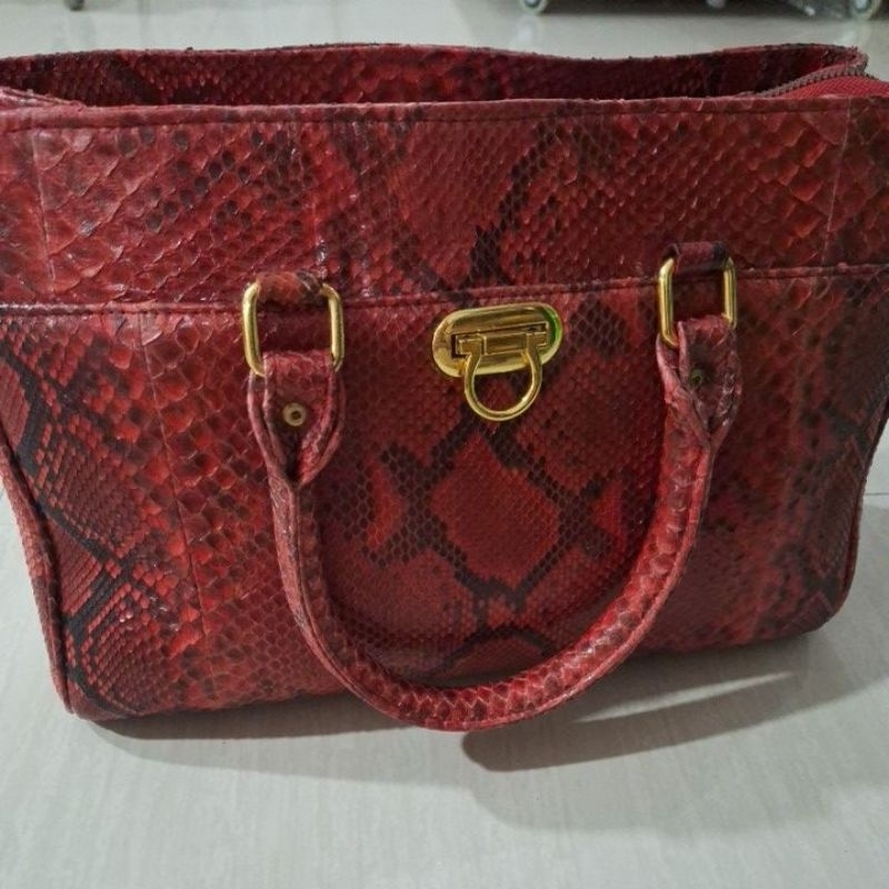 tas kulit ular original kondisi 95%