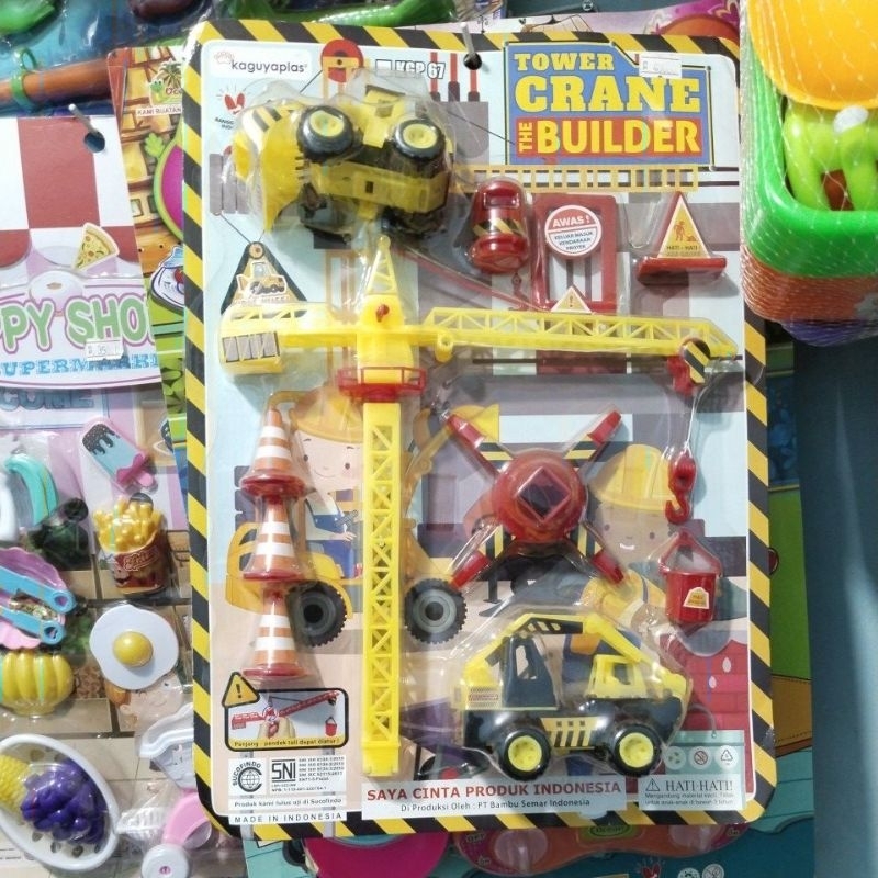 mainan anak tower crane the builder