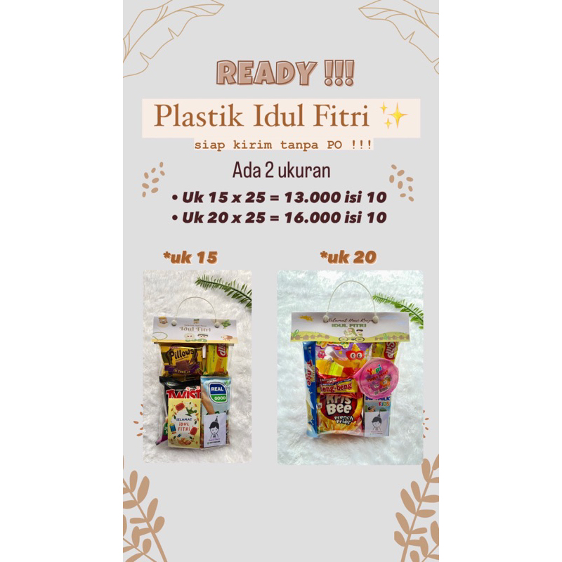 

Plastik snack idul fitri / plastik bingkisan lebaran / snack thr