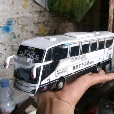 miniatur bus JB5 Kids panda tunggal jaya full lampu leed