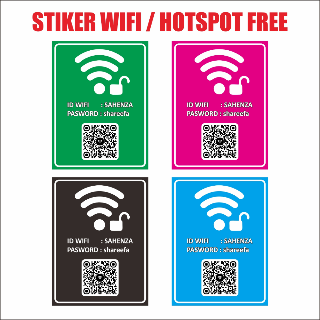 

STIKER FREE WIFI / HOTSPOT BISA INPUT USERNAME DAN PASSWORD