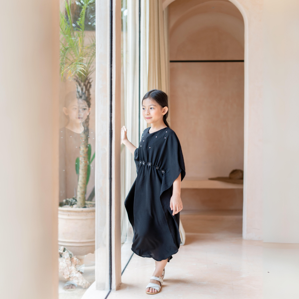 Kaftan Anak Perempuan Umur 8 9 Tahun Gamis Tanggung 7-13Th Cewek Games Remaja 2026 Gamis Lebaran Ana