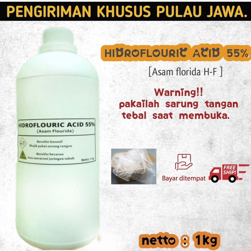 ART H27L Pelebur granit Hidroflouric Acid Asam Flourida HF 1 kg
