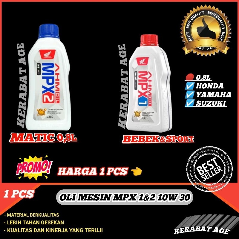 OLI MESIN MOTOR MPX2 MATIC DAN MPX1 BEBEK 800ML