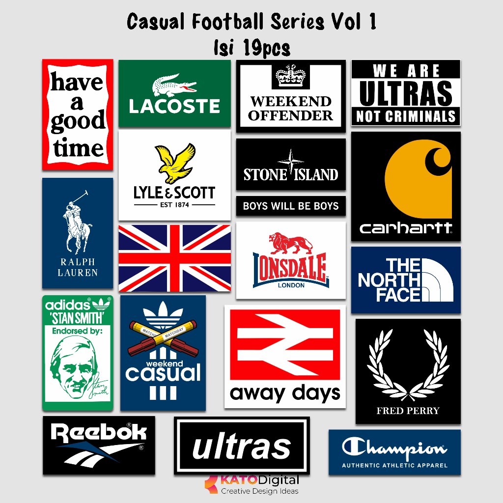 

Stiker Casual Football Ultras Sticker Brand Sepak Bola Tahan Air Vinyl Glossy