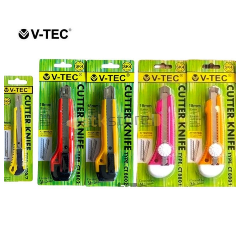 

V Tec Cutter Knife pisau pemotong kertas / Refill Cutter kecil dan besar