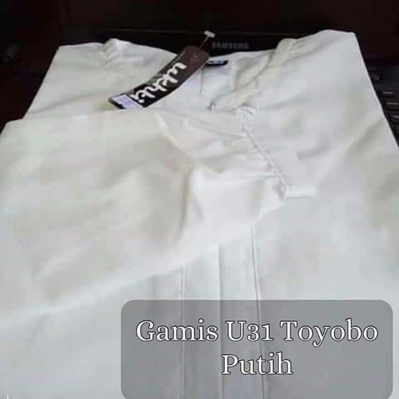 gamis toyobo premium u31 putih brand size s m dan L ukhti munira original