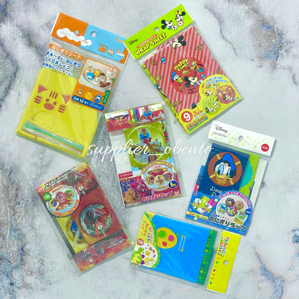 [Seria/Sanrio/Bandai/Skater] Disney Onigiri Wrap Sheets Bento Wrap - Bungkus Bola-Bola Nasi Disney P
