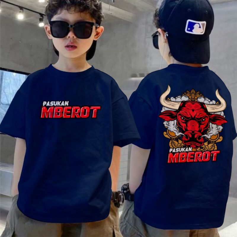 kaos anak pasukan mberot Bantengan kaos anak Bantengan Malangan kaos baju anak anak  mberot genk