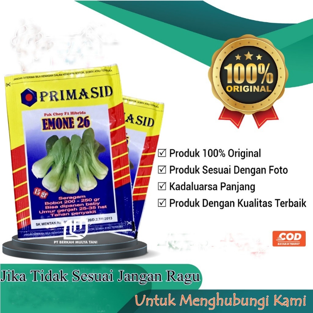 Bibit Pakcoy Hidroponik Emone 26 F1 Hibrida Benih Primasid 15 Gram