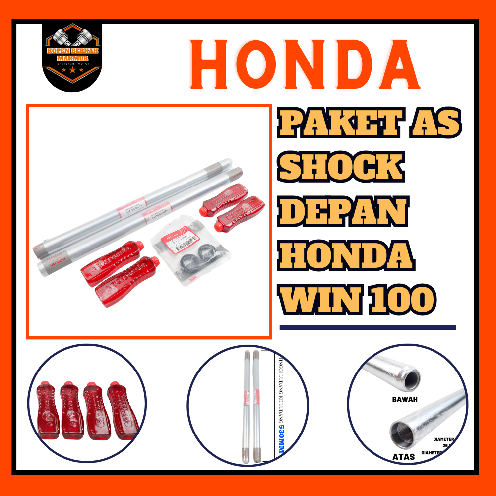 Paket As Shock Depan GF6 Motor Honda WIN & GL 100 / As Shock Breaker Honda Win - 51410-GF6-970