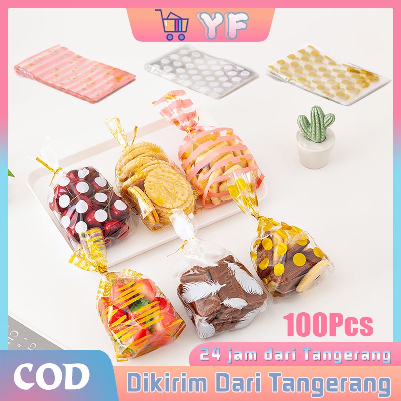 

13X21CM 100Pcs Pembungkus Makanan Plastik Dengan Ikatan Ritsleting Kertas Bungkus Makanan Roti/Permen/Biskuit