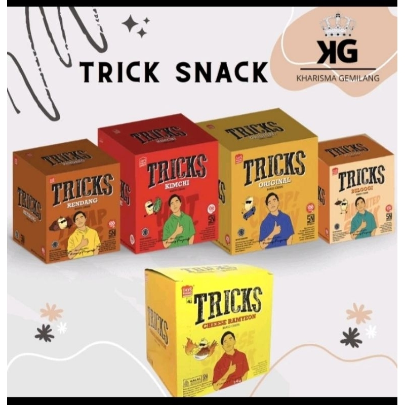 

Tricks -Tricks 150g (1 box isi 10 pcs snack baked chips potato kentang box isi 10 original