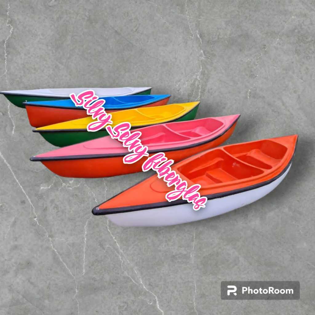 perahu dayung kano//perahu sampan fiberglass