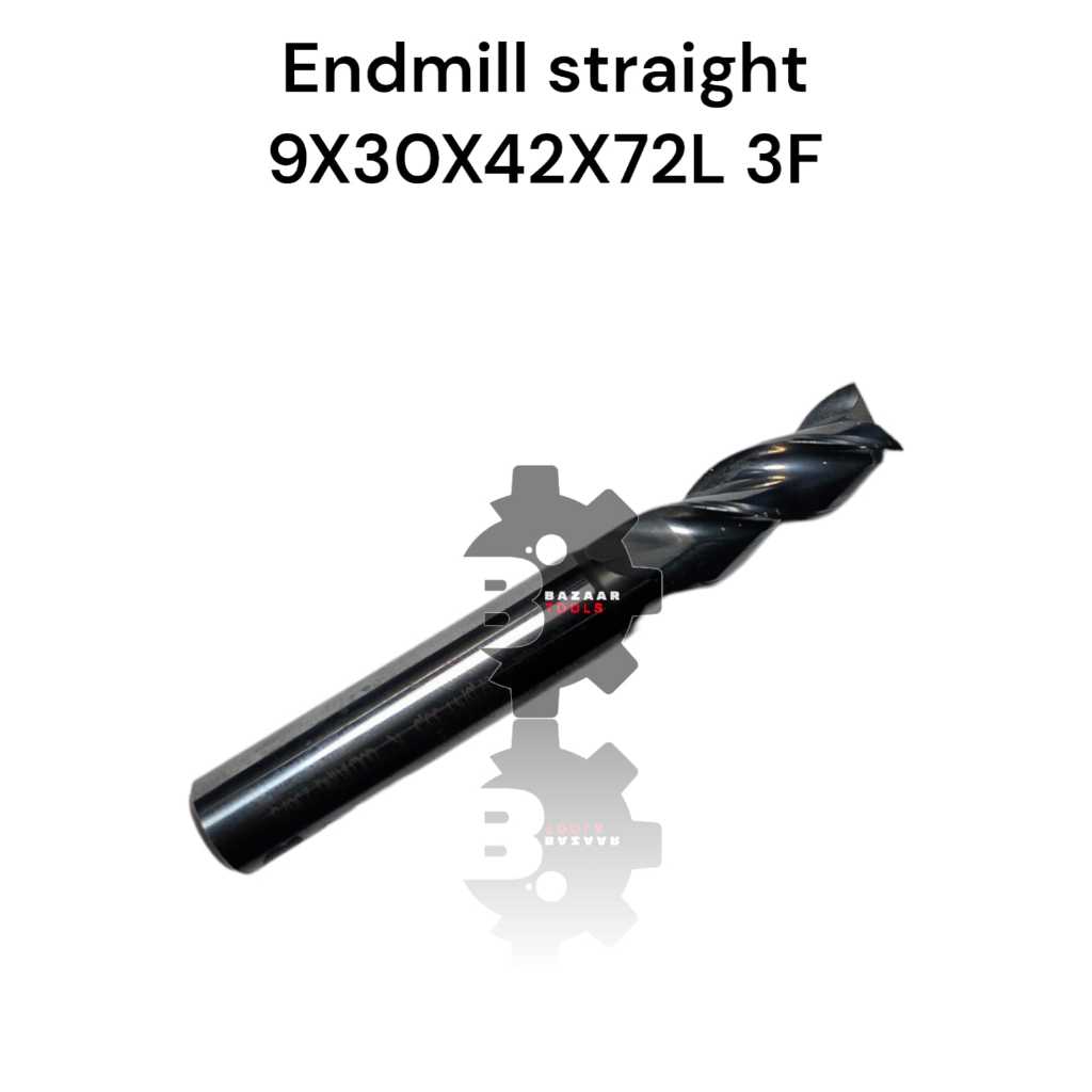 ENDMILL STRAIGHT 9X30X42X72L 3F SECOND HAND/BEKAS