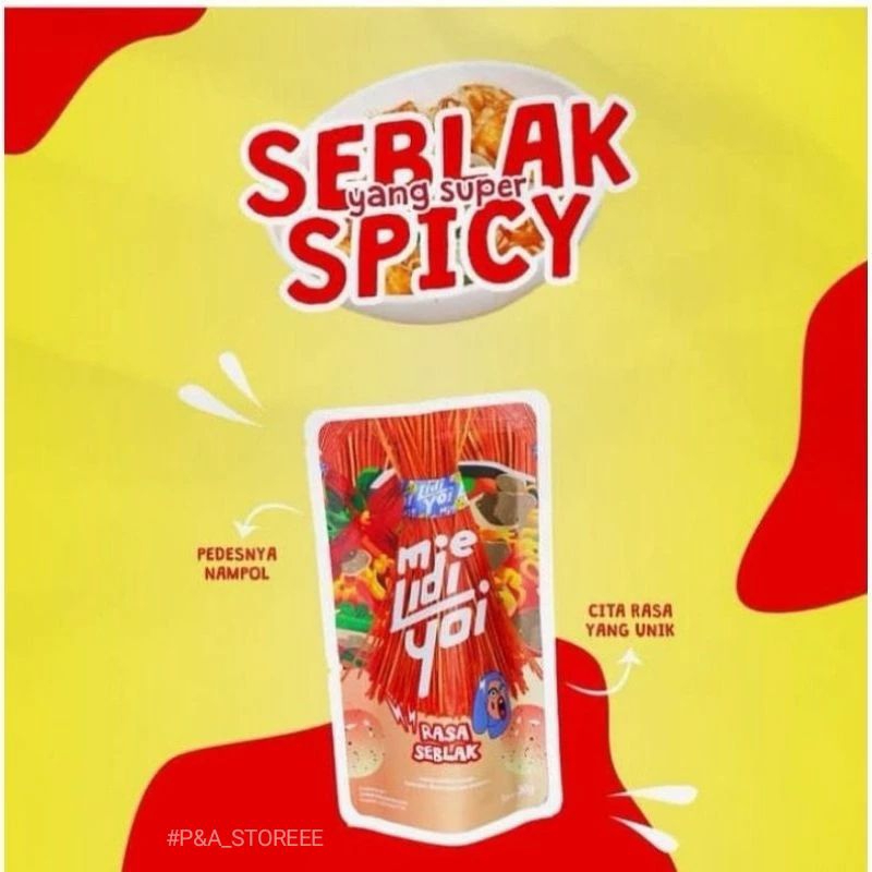 

PROMO!!! SALE!!! Mie Lidi Viral/Mie Lidi Yoi/ Rasa Seblak Spicy