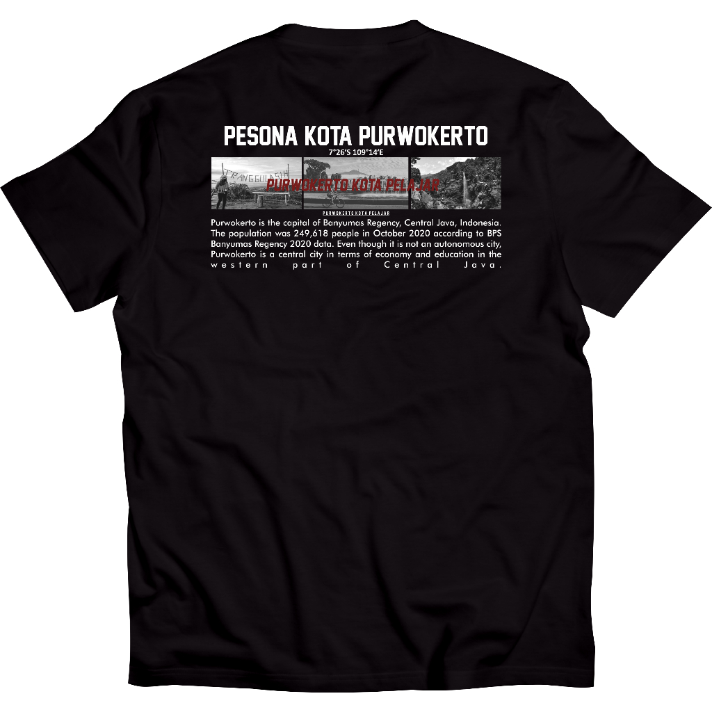 Kaos Pesona Kota Purwokerto Tshirt Purwokerto Kota Pelajar