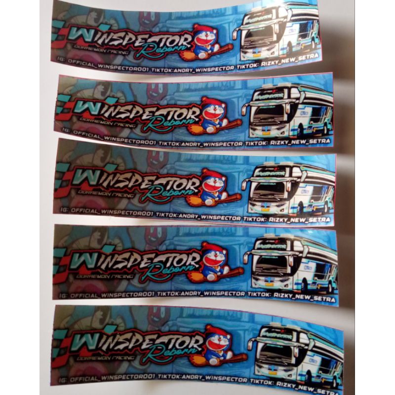 

Stiker winspector warna biru,NABILA,VEGASS isi5stiker