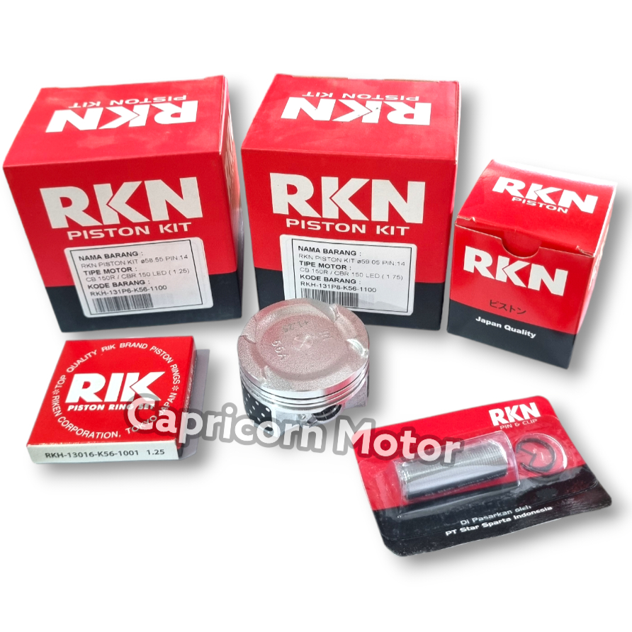 Piston Kit CB CBR SONIC 150 FI INJEKSI LED NEW RKN oversize 125 150 175 200