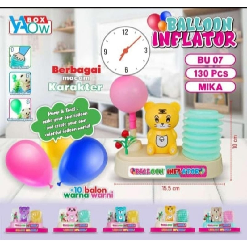 BU 07 MAINAN ANAK EDUKASI BALLON INFLATOR / MAINAN BONEKA POMPA BALON LUCU YANG LAGI VIRAL