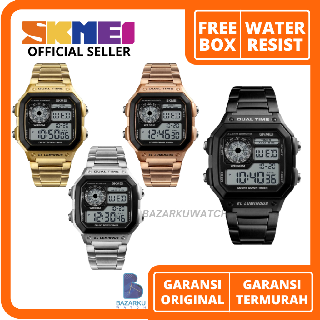 Jam Tangan Pria Skmei 1335 Jam Tangan Skmei Jam Tangan Rantai Pria Jam Tangan Cowok Stainless SKMEI