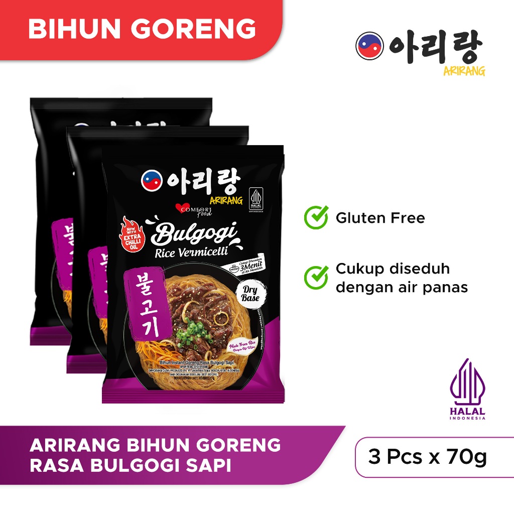 

3 Pcs Arirang Bihun Goreng Rasa Bulgogi Sapi 70g (AR49)