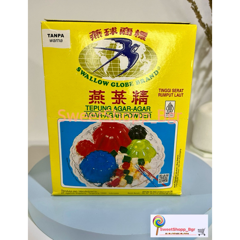 

Agar-Agar Swallow Globe Brand 1 Box (isi 12 sachet)