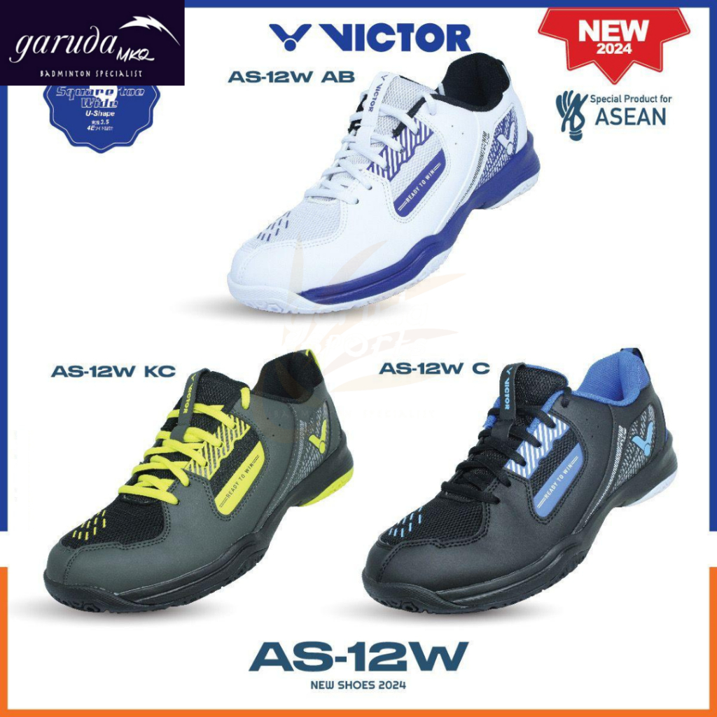 SEPATU BADMINTON VICTOR AS12W / VICTOR AS 12 W / Sepatu Badminton Victor Original