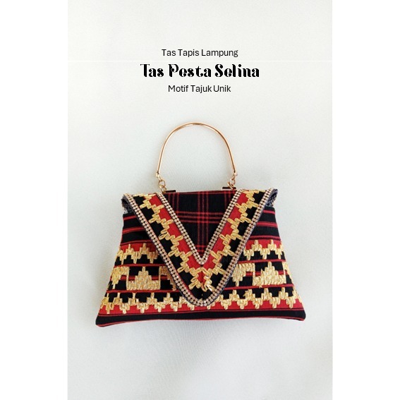 LAMPUNG ETHNICA OFFICIAL - TAS TAPIS PESTA SELINA - TAS TAPIS  LAMPUNG TAS TANGAN LAMPUNG - TAS TAPI