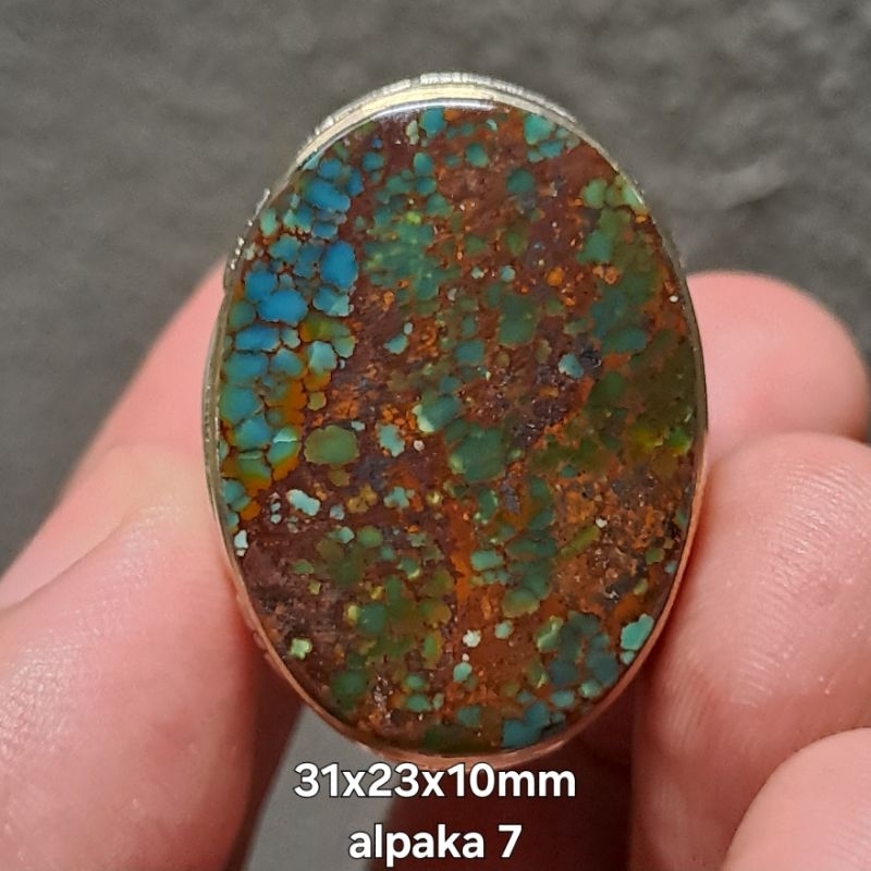 CINCIN 7 PIRUS PERSIA GRADASI BIRU HIJAU JUMBO