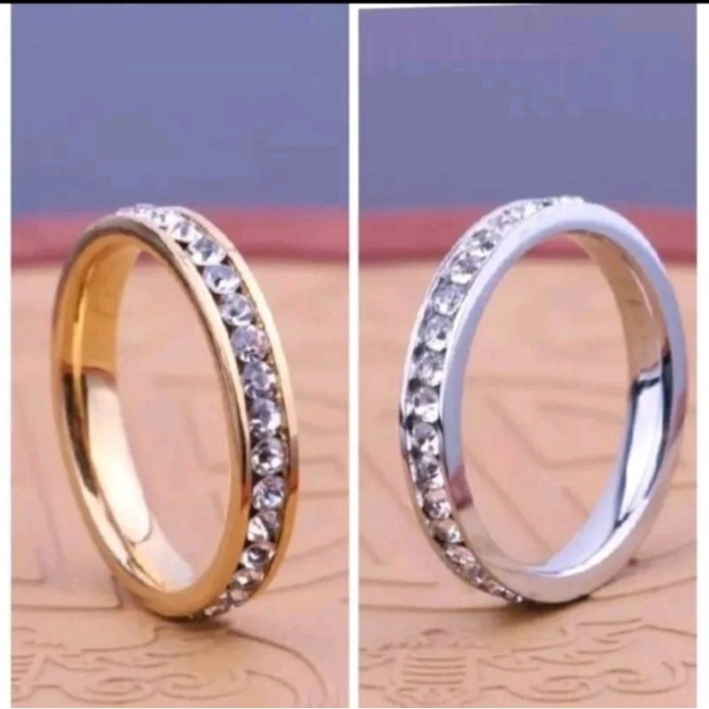 CINCIN TITANIUM WANITA / CINCIN PERMATA KECIL