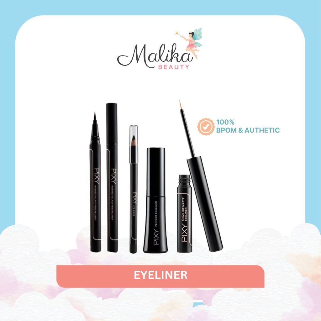 Malika Beauty | PIXY Eyeliner Series | Pixy Slim Line Matte Eyeliner | Intense to Last Pen Eyeliner 