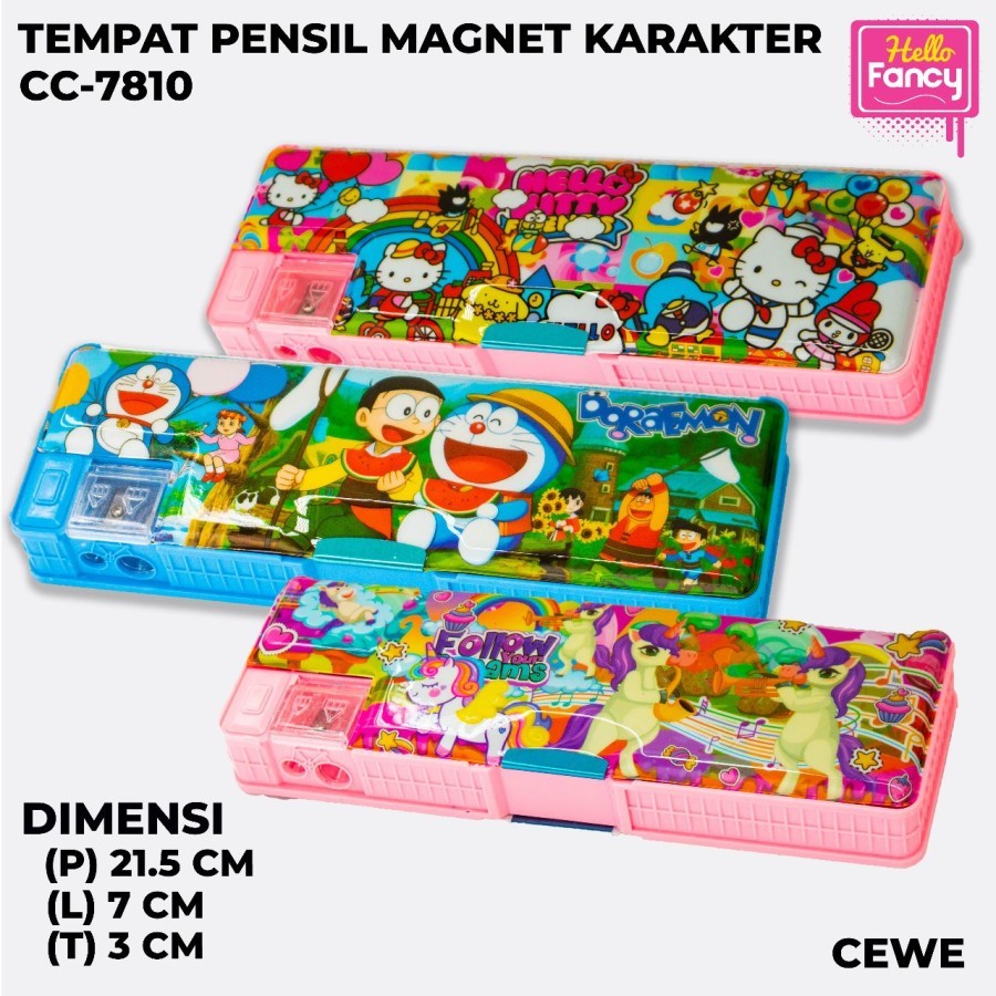 

Kotak pensil/Tempat Pensil/ Pencil Case Magnet Motif Hello kitty