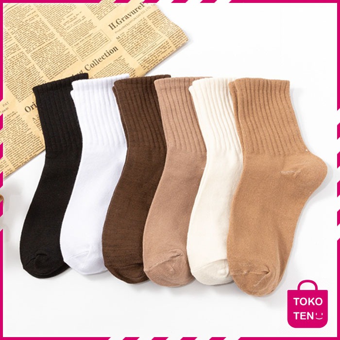 Tokoten - Kaos Kaki Polos - Kaos Kaki Korean Style - Kaos Kaki Pendek Pria -  Kaos Kaki Engkel KK019