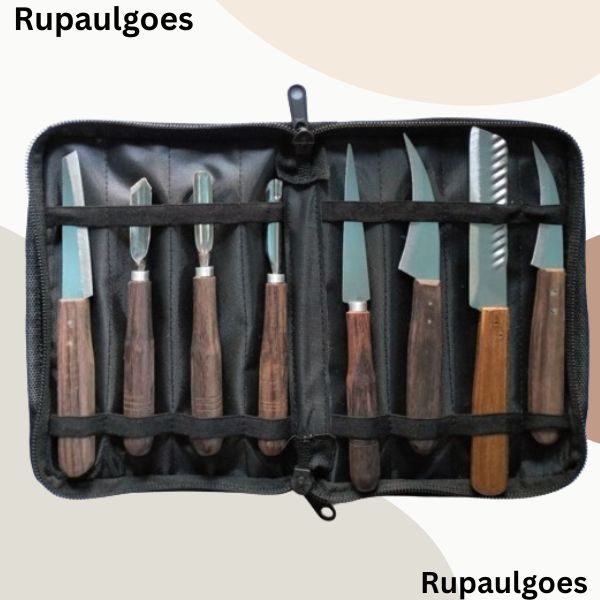 Pisau ukir buah buat masak tumpeng garnish / Pisau carving / Satu set pisau garnish Isi 8 Free Dompe