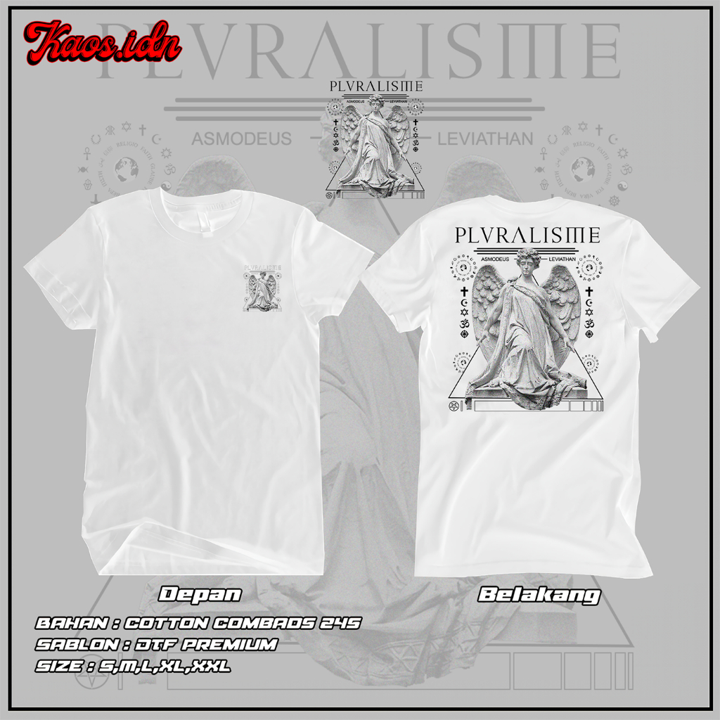 [Bisa COD] Kaos Pluralisme Original Merchandise | Kaos Katun 24s Asli | Baju Kaos Viral | Kaos Plura