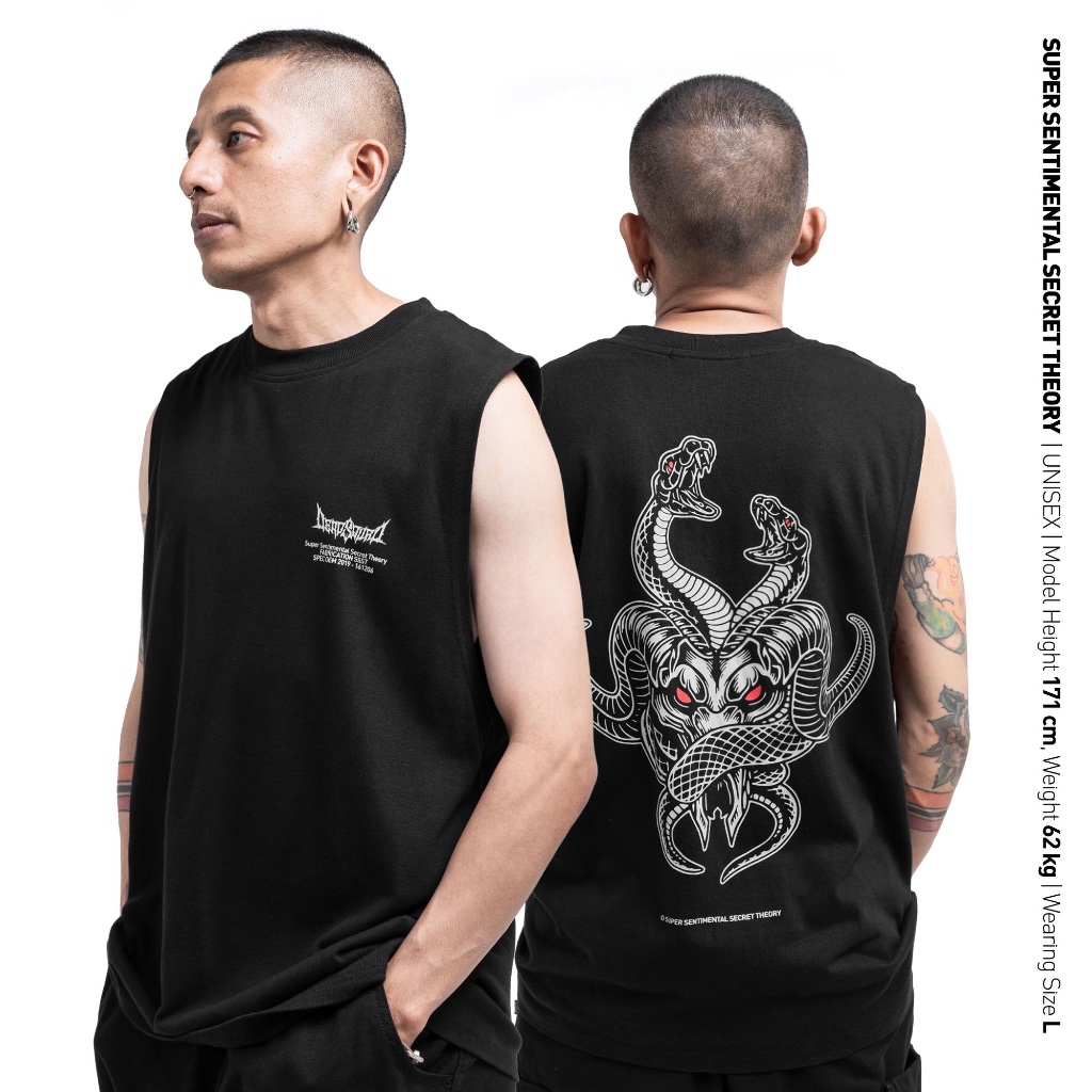 SSST x Deadsquad Snakegoat Tanktop Heavyweight Black