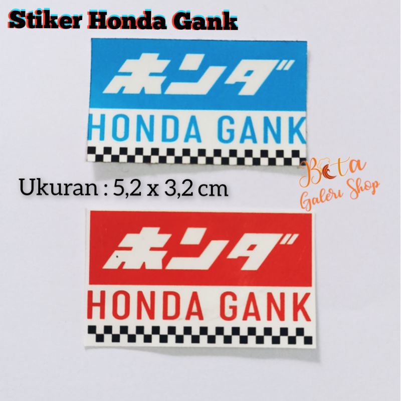 Stiker Honda Gank