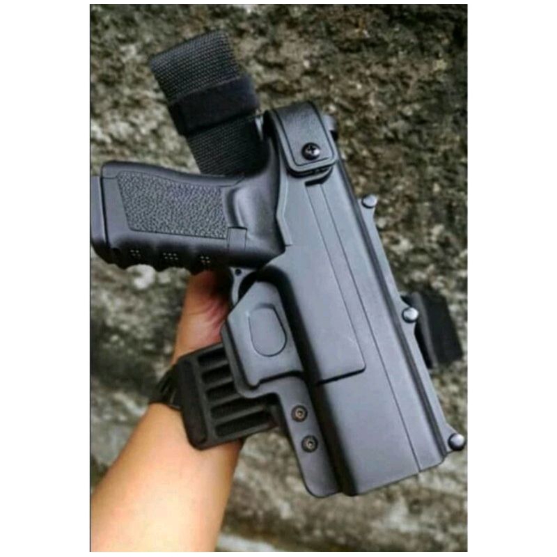 HOLSTER PAHA GLOCK 17/19 & HOLSTER HS 9 / HOLSTER SARUNG PAHA