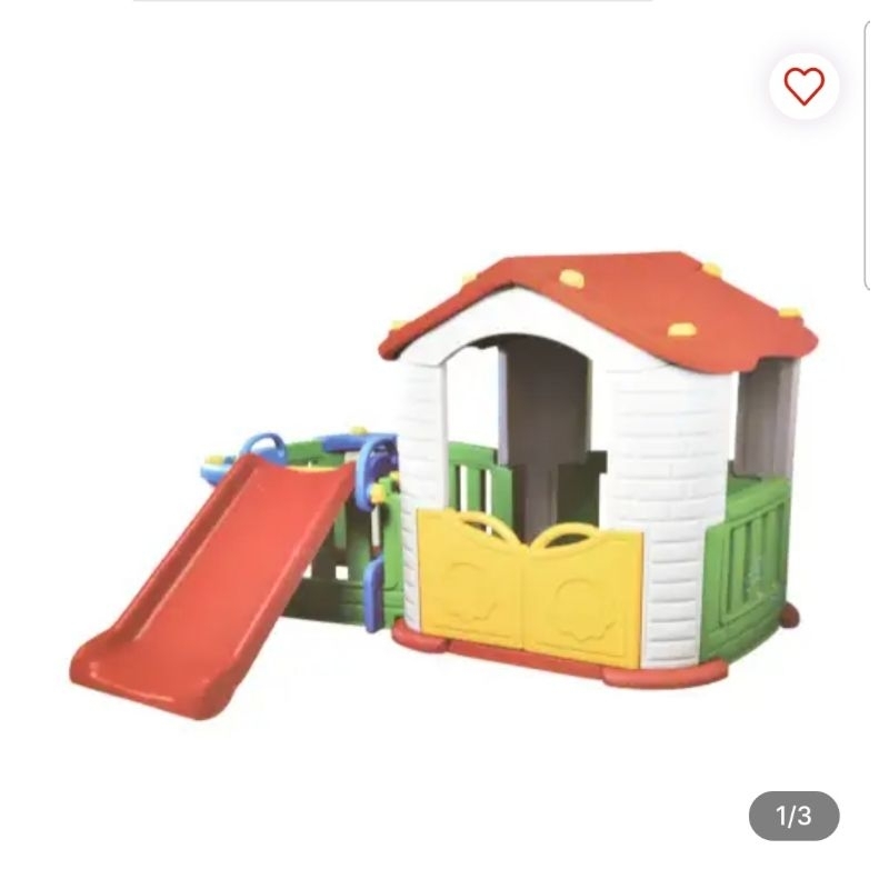 Big Happy Playhouse Dengan Perosotan Anak