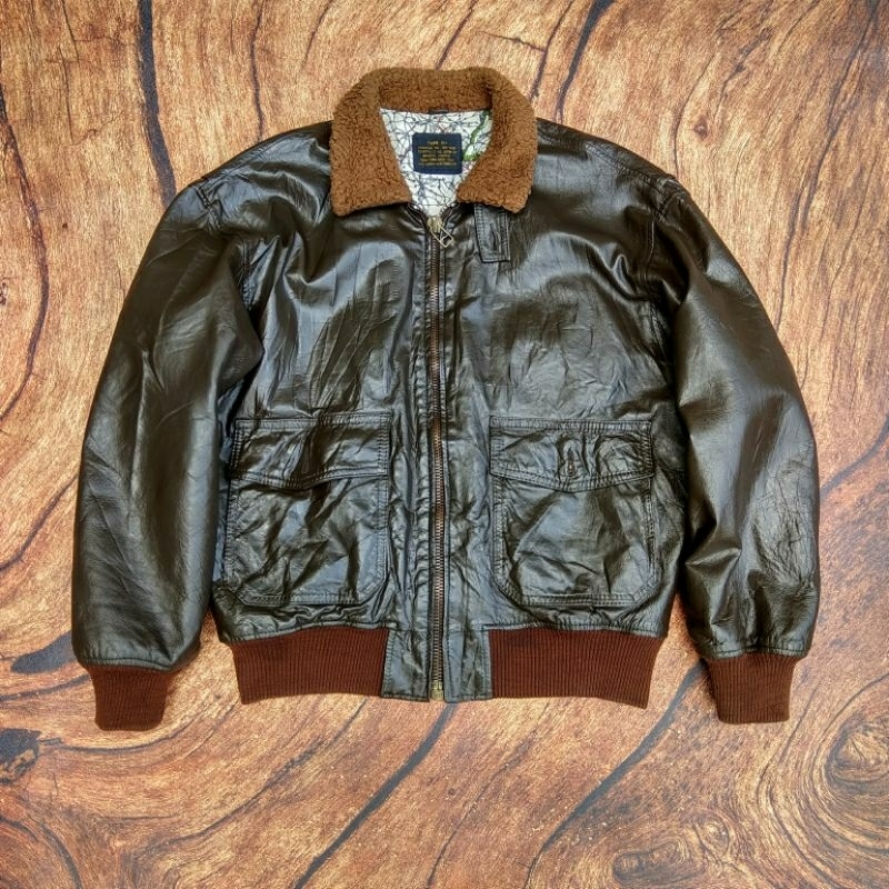 avirex type G1 jaket kulit bomber pilot flight jacket  not schott vanson rbc vintage