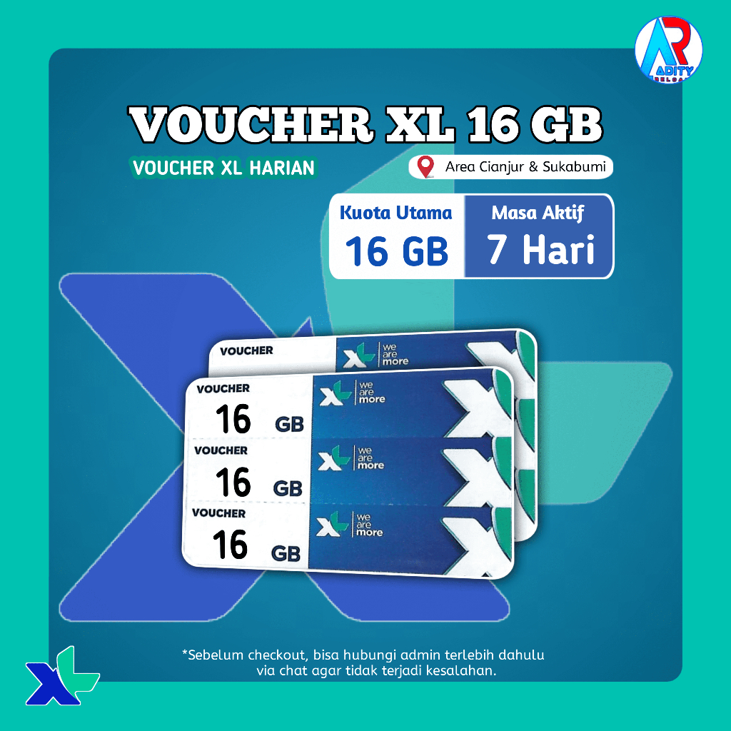 Voucher Kuota XL MINI (XL) 16GB 7Hari