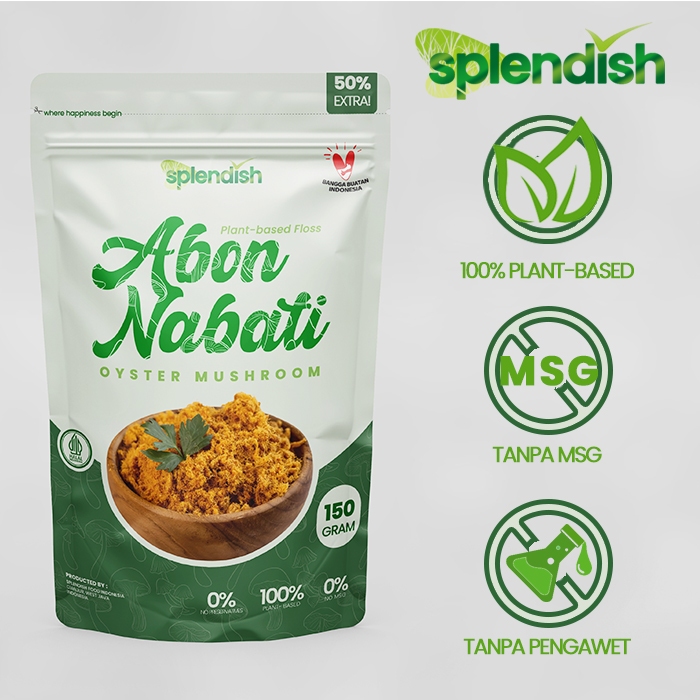 

(Pre-Order) Abon Nabati Splendish Olahan Jamur fresh Tanpa MSG dan Pengawet