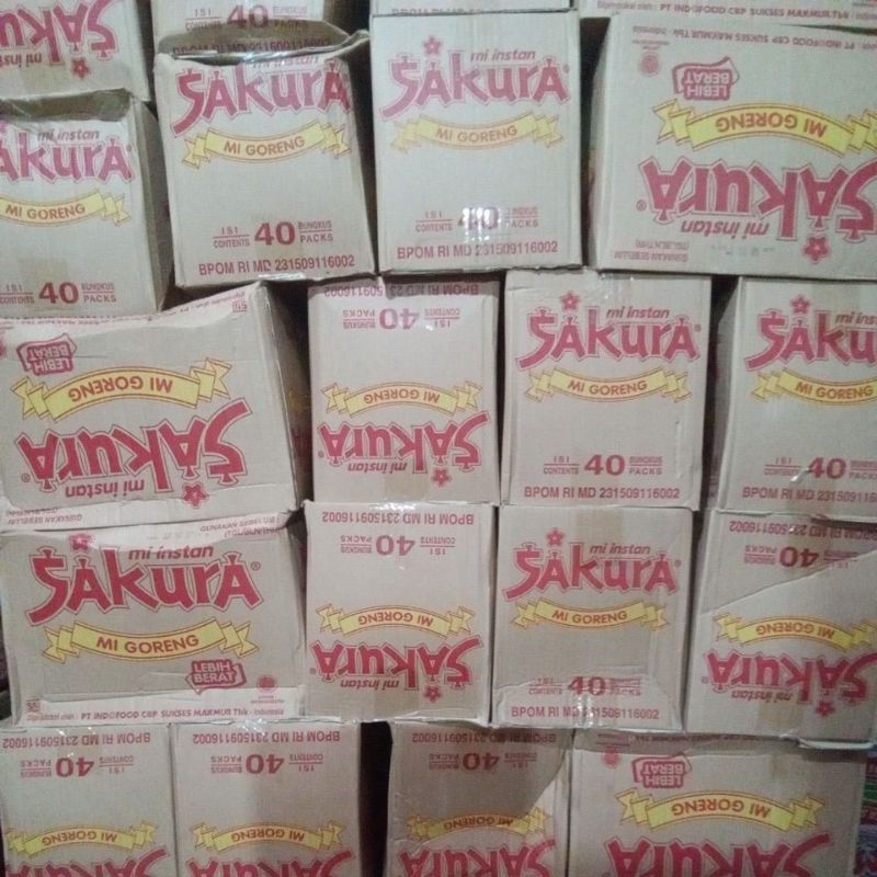 

MIE SAKURA MIE GORENG ISI 40 BKS (via instant)